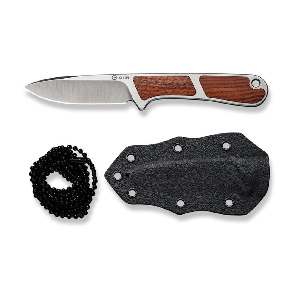 Ніж фіксований Civivi Mini Elementum 5,7 см Nitro-V Guibourtia Wood