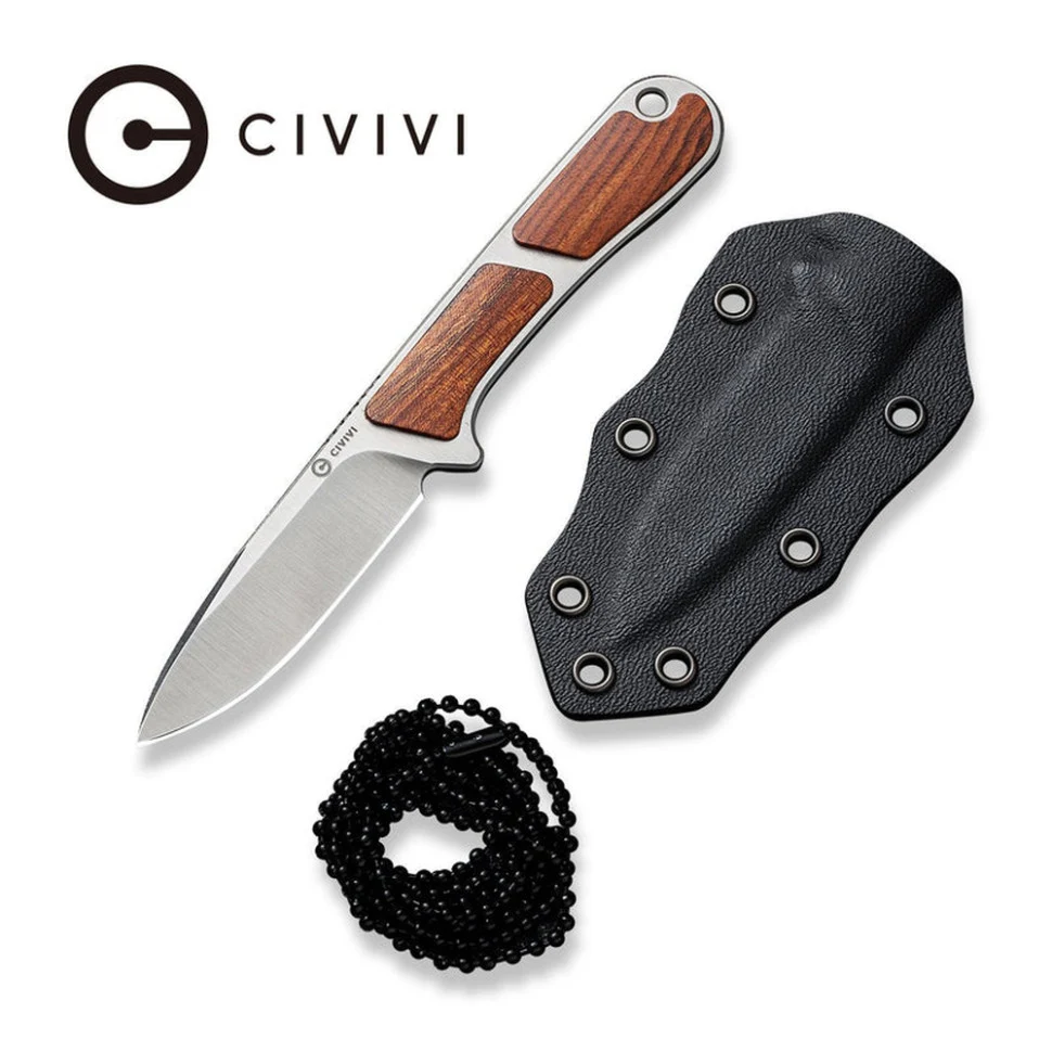 Ніж фіксований Civivi Mini Elementum 5,7 см Nitro-V Guibourtia Wood