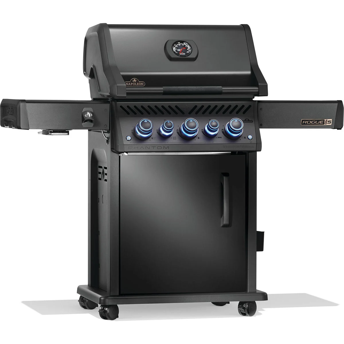 Газовий гриль Napoleon Phantom Rogue PRO-S 425 з бічним пальником Sizzle Zone 140х64х123 см чорний