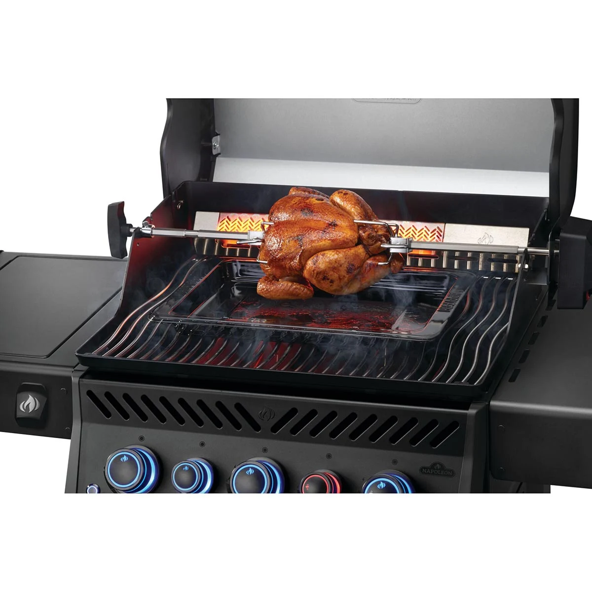 Газовий гриль Napoleon Phantom Rogue PRO-S 425 з бічним пальником Sizzle Zone 140х64х123 см чорний