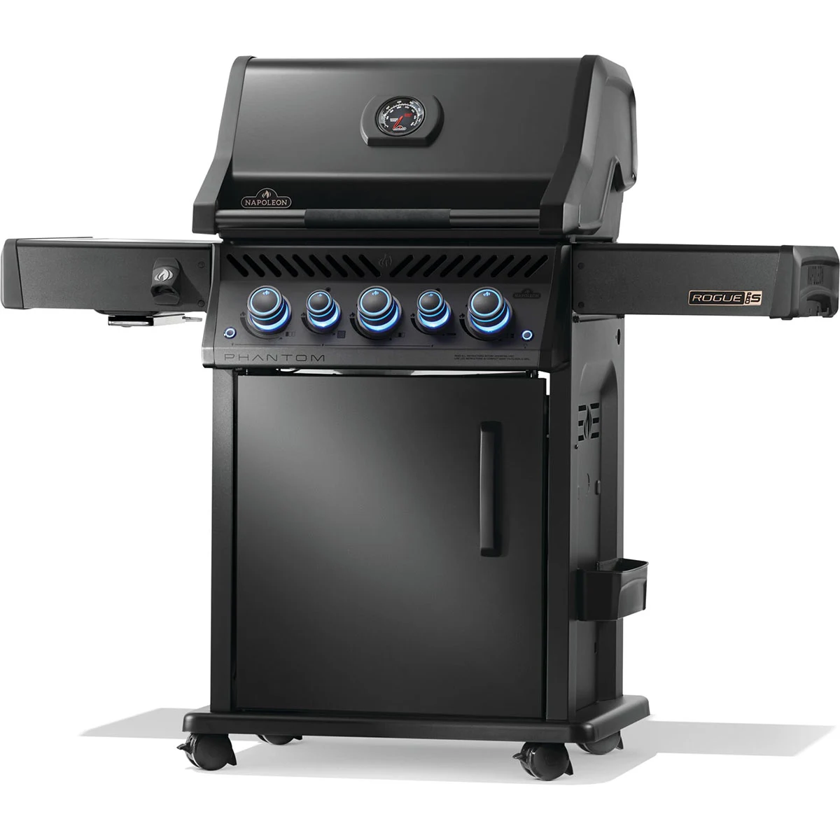 Газовий гриль Napoleon Phantom Rogue PRO-S 425 з бічним пальником Sizzle Zone 140х64х123 см чорний