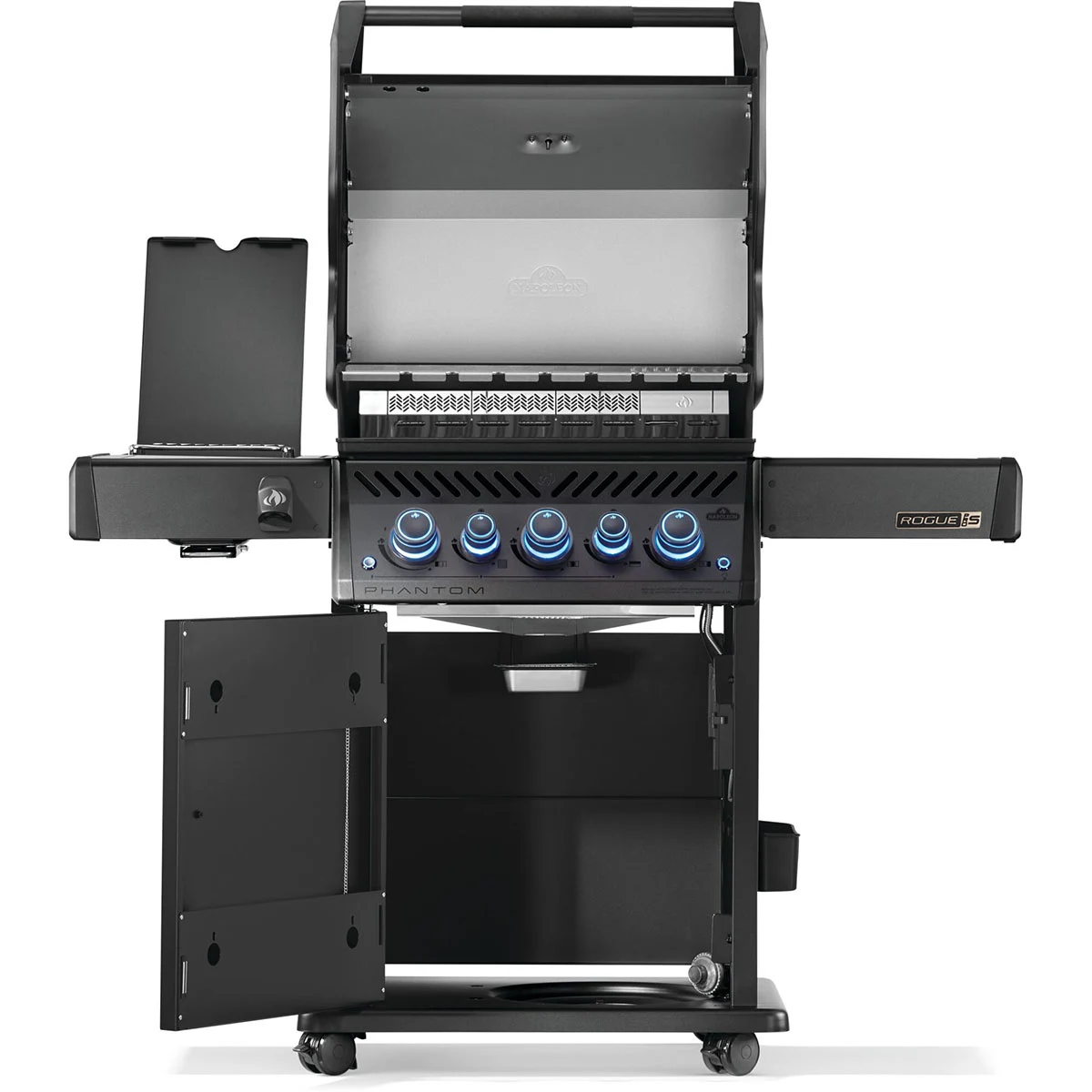 Газовий гриль Napoleon Phantom Rogue PRO-S 425 з бічним пальником Sizzle Zone 140х64х123 см чорний