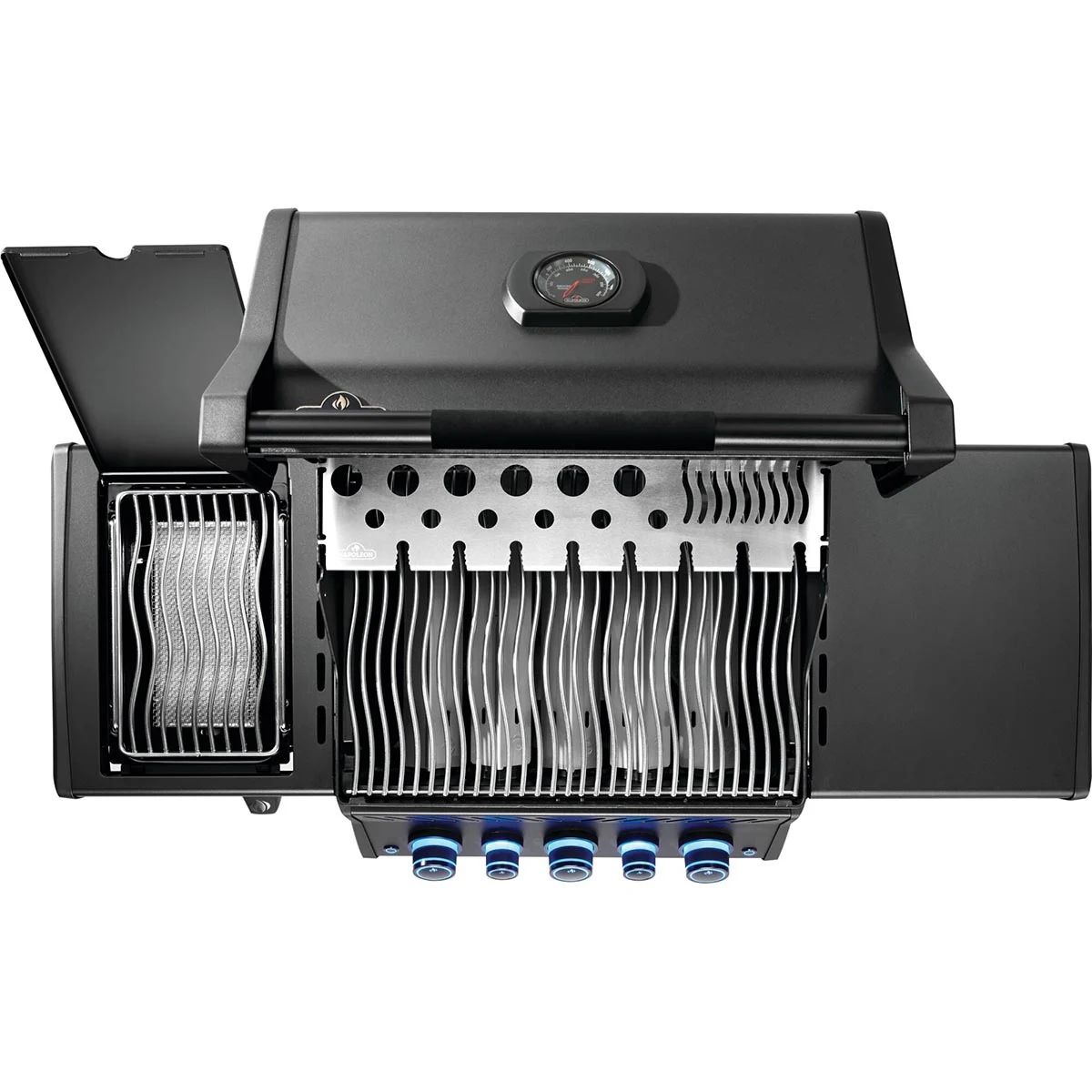 Газовий гриль Napoleon Phantom Rogue PRO-S 425 з бічним пальником Sizzle Zone 140х64х123 см чорний