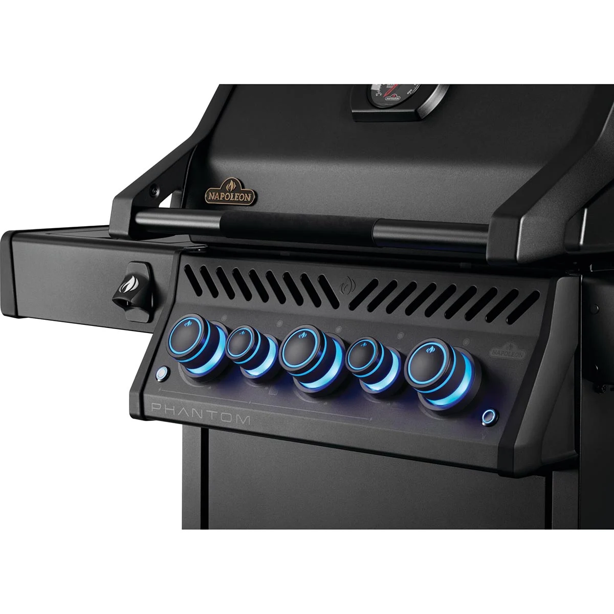 Газовий гриль Napoleon Phantom Rogue PRO-S 425 з бічним пальником Sizzle Zone 140х64х123 см чорний