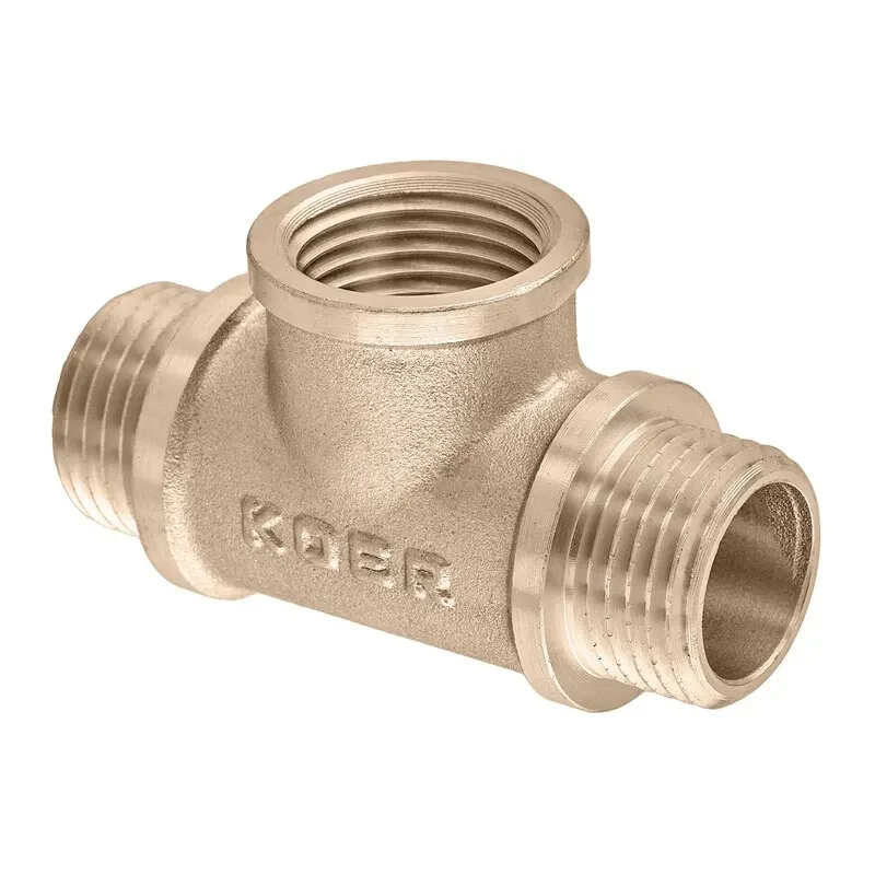 Трійник 1/2" MFM без нікелю для водопроводу Koer KF.T06MFM.WN