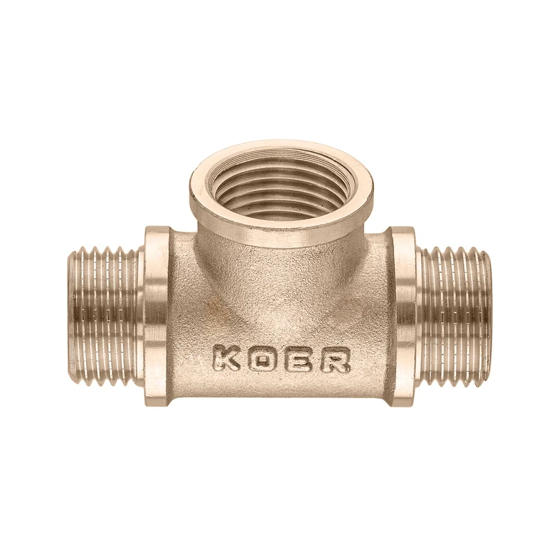 Трійник 1/2" MFM без нікелю для водопроводу Koer KF.T06MFM.WN