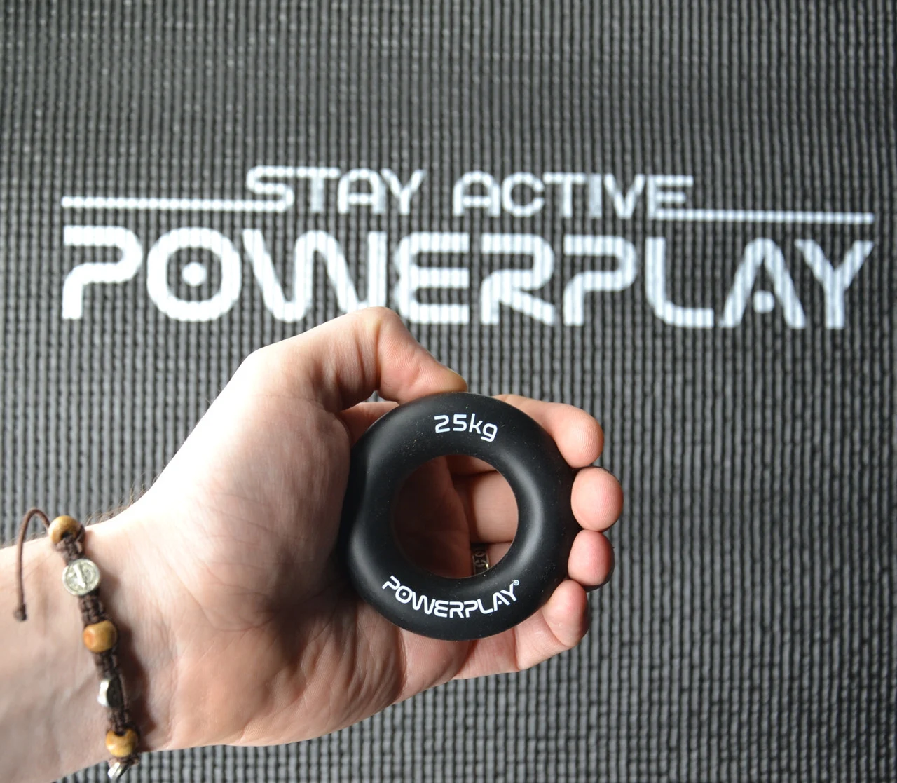 Еспандер кистьовий PowerPlay PP-4324 25 кг силіконовий чорний