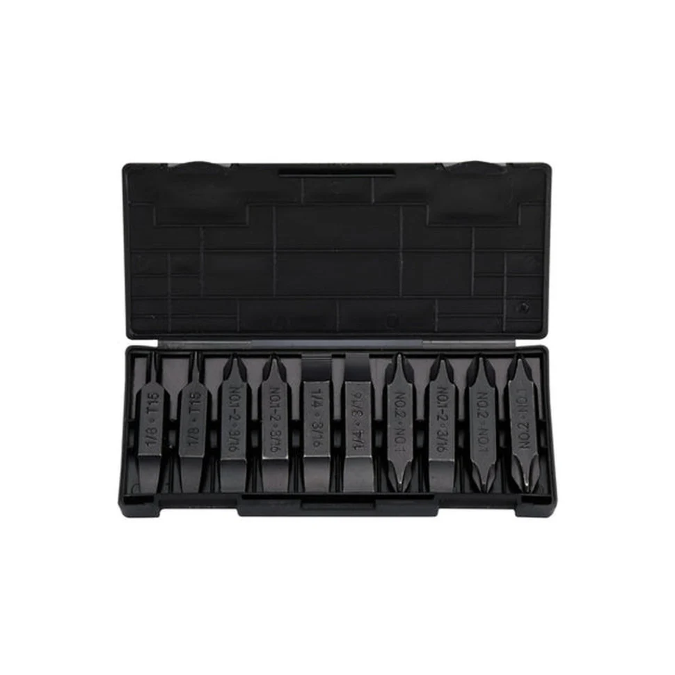 Набір біт NexTool Bit Kit AS2 10 шт інструментальна сталь S2 чорний 89,4х39,9 мм