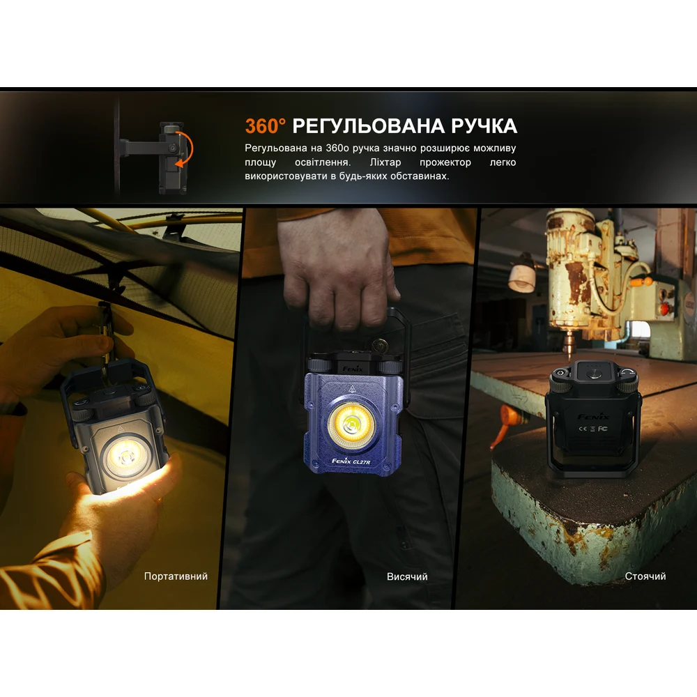 Ліхтар прожектор Fenix CL27R 1600 лм алюмінієвий 109,8х39,6х91,7 мм зелений