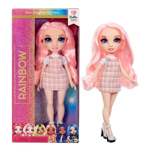Лялька колекційна Rainbow High ОРР Белла 27 см пластикова рожева