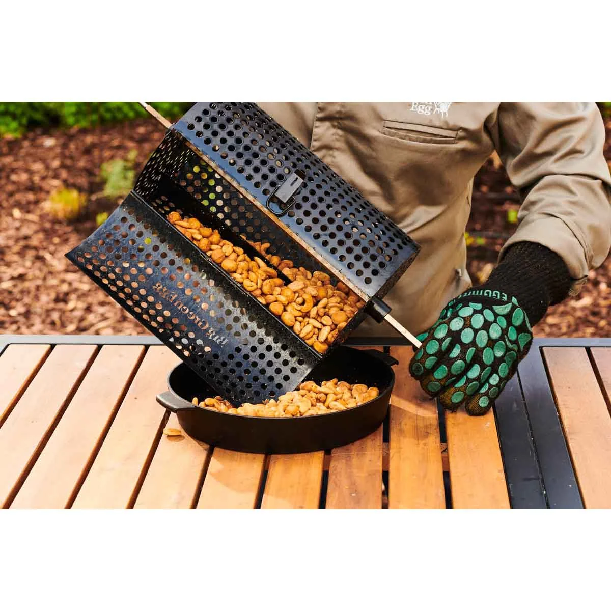 Кошик для вертіля Big Green Egg 128577 сталь з антипригарним покриттям 34х19х19 см