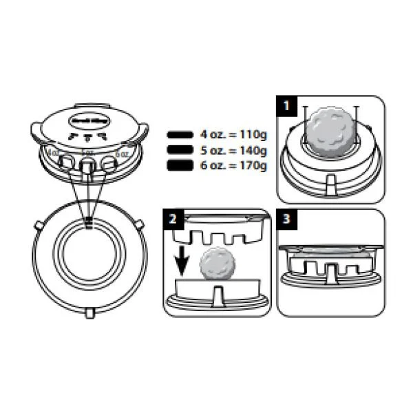 Прес для бургерів Broil King Deluxe 62475 пластик, неіржавка сталь, 113-171 г