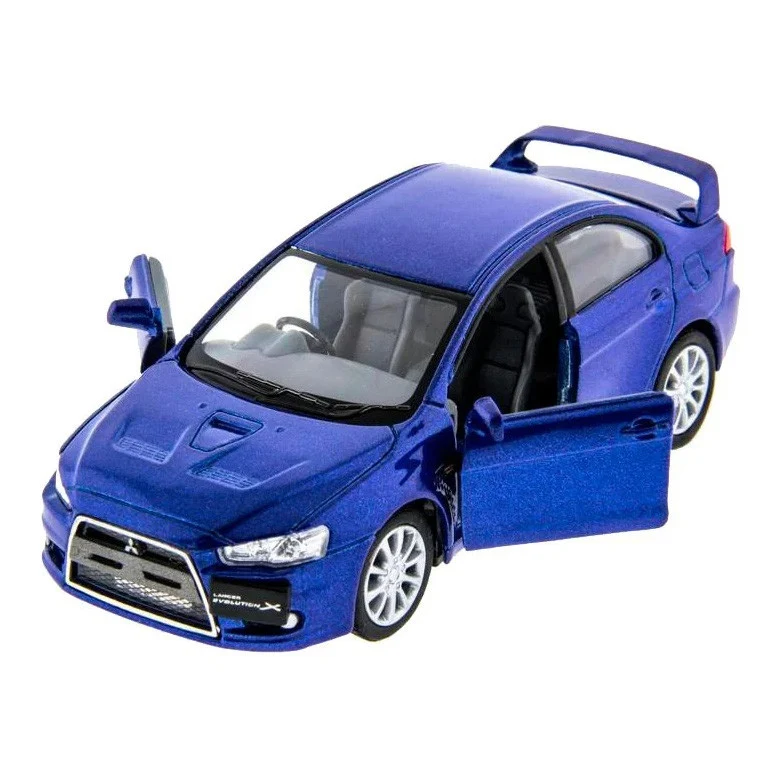 Автомодель легкова MITSUBISHI LANCER EVOLUTION X 1:36 метал синій 8х7х16 см
