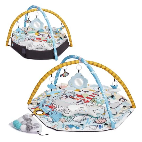 Розвиваючий килимок 2 в 1 Kinderkraft Smartplay Sea поліестер 103х95 см мультиколірний