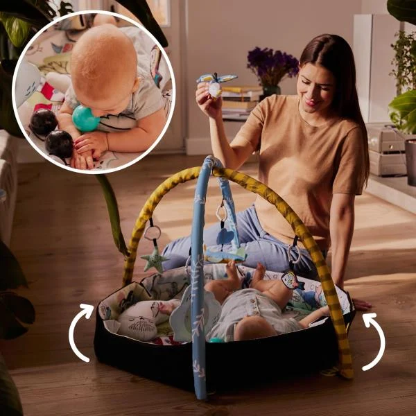 Розвиваючий килимок 2 в 1 Kinderkraft Smartplay Sea поліестер 103х95 см мультиколірний