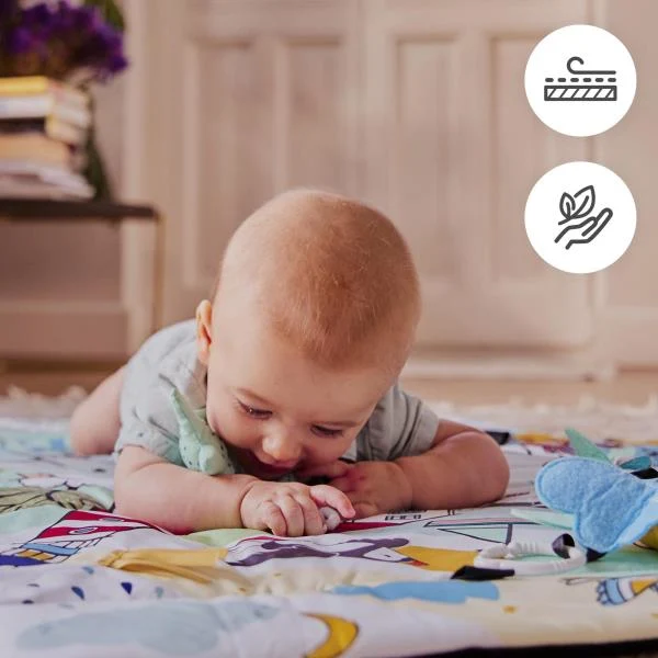 Розвиваючий килимок 2 в 1 Kinderkraft Smartplay Sea поліестер 103х95 см мультиколірний