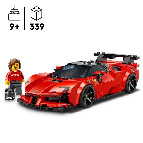 Конструктор LEGO Speed Champions Спортивний автомобіль Ferrari SF90 XX Stradale 339 деталей Пластик Чорно-червоний