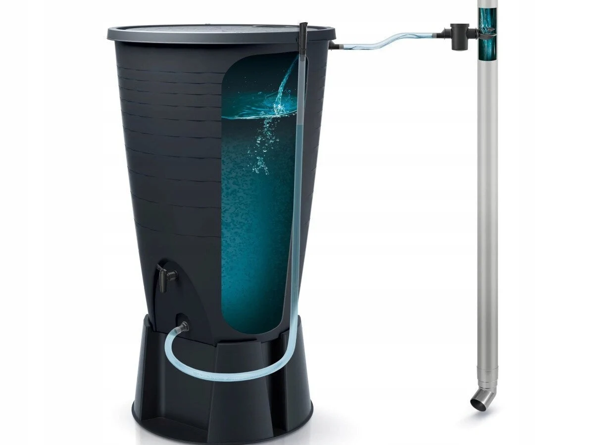 Резервуар для дощової води 210 л HDPE антрацитовий 753х753х865 мм