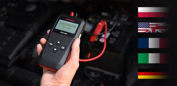 Тестер акумуляторів Launch BST-560 12 В LCD 185х129х74 мм пластик чорний