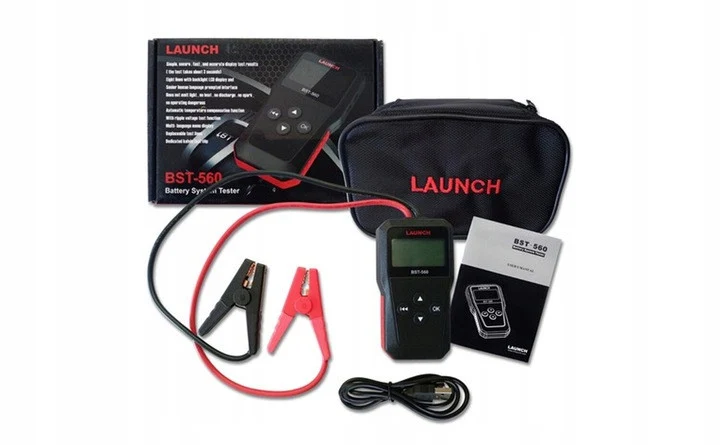 Тестер акумуляторів Launch BST-560 12 В LCD 185х129х74 мм пластик чорний