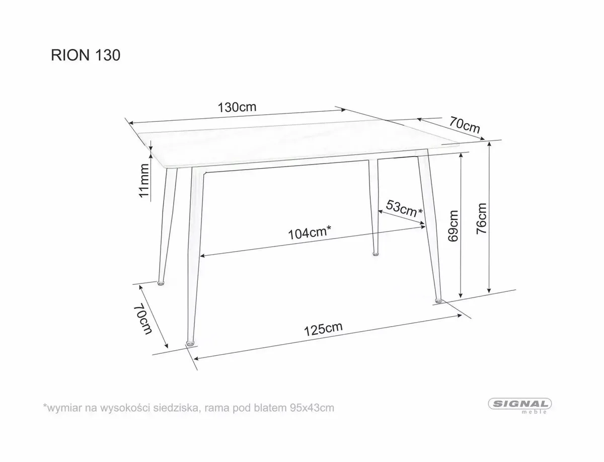 Стіл обідній RION 130x70 см кераміка Travertine беж матовий/кашемір