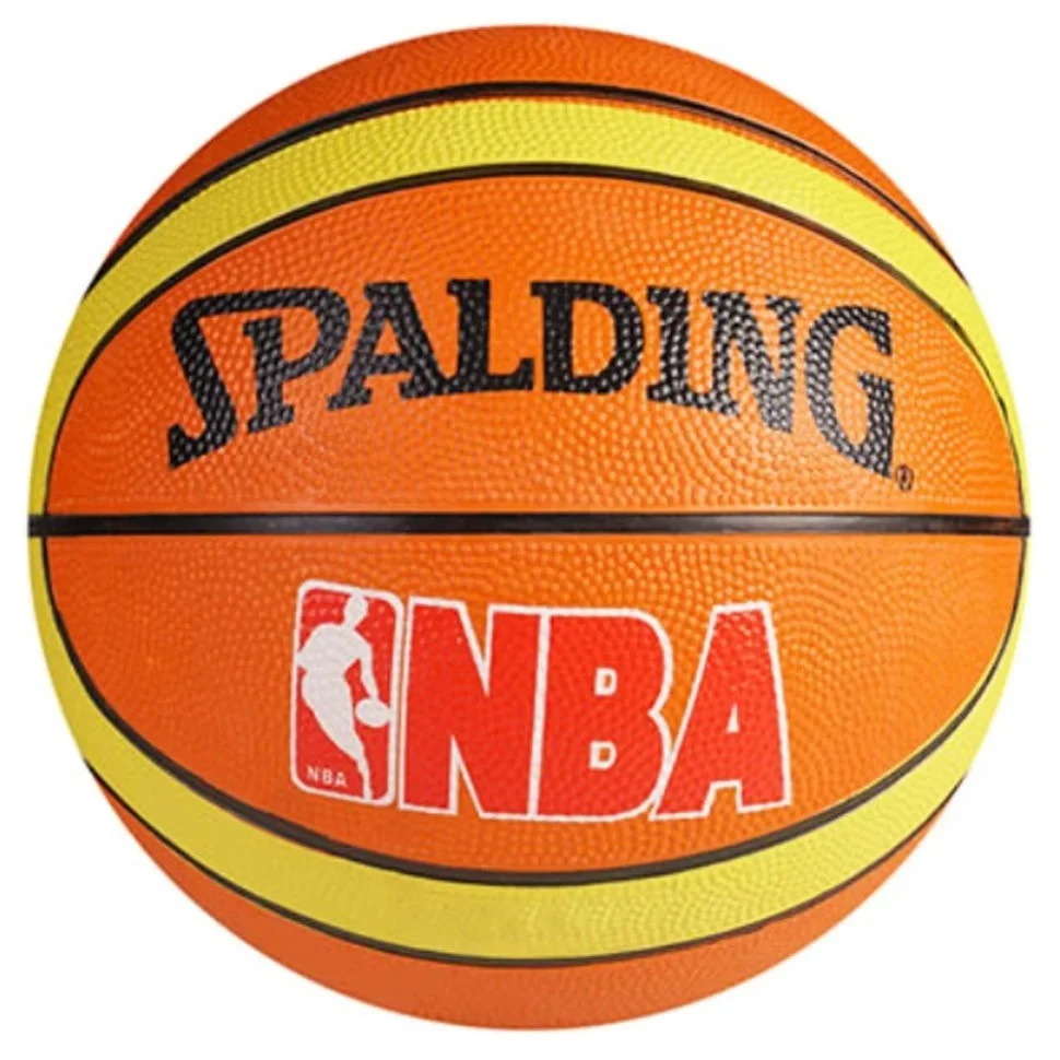 М'яч баскетбольний Spalding Basic G7 №7 гума коричневий з жовтою смугою 620 г
