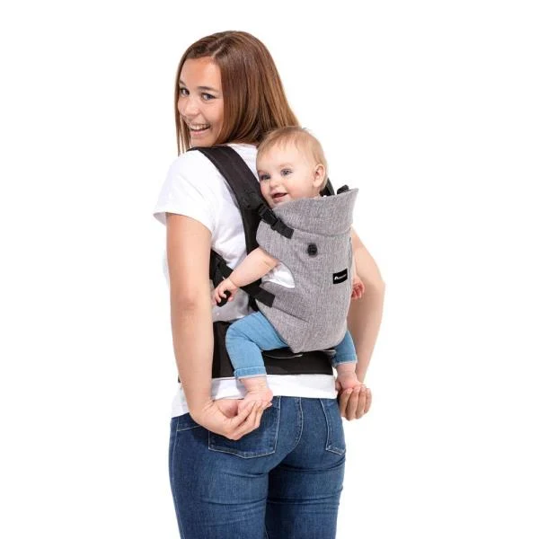Сумка-переноска Bebe Confort Go4 4 положення м'яке сидіння чорний із сірим