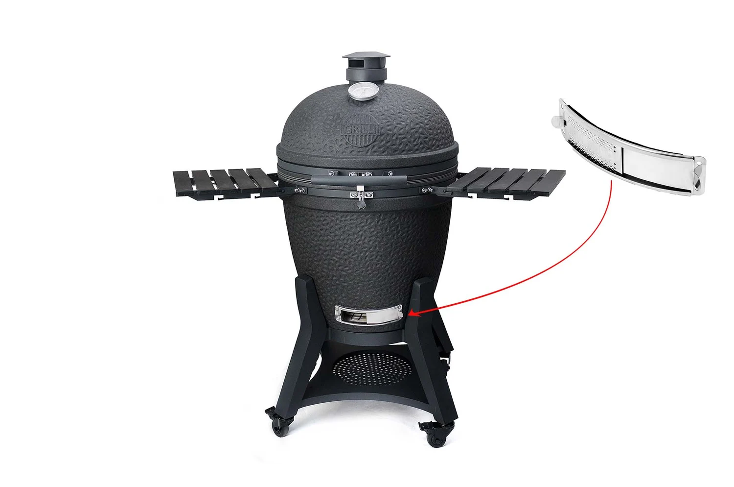 Нижня заслінка GRILLI Kamado XL 5 в 1 нержавіюча сталь 25,3х7,8х3,5 см