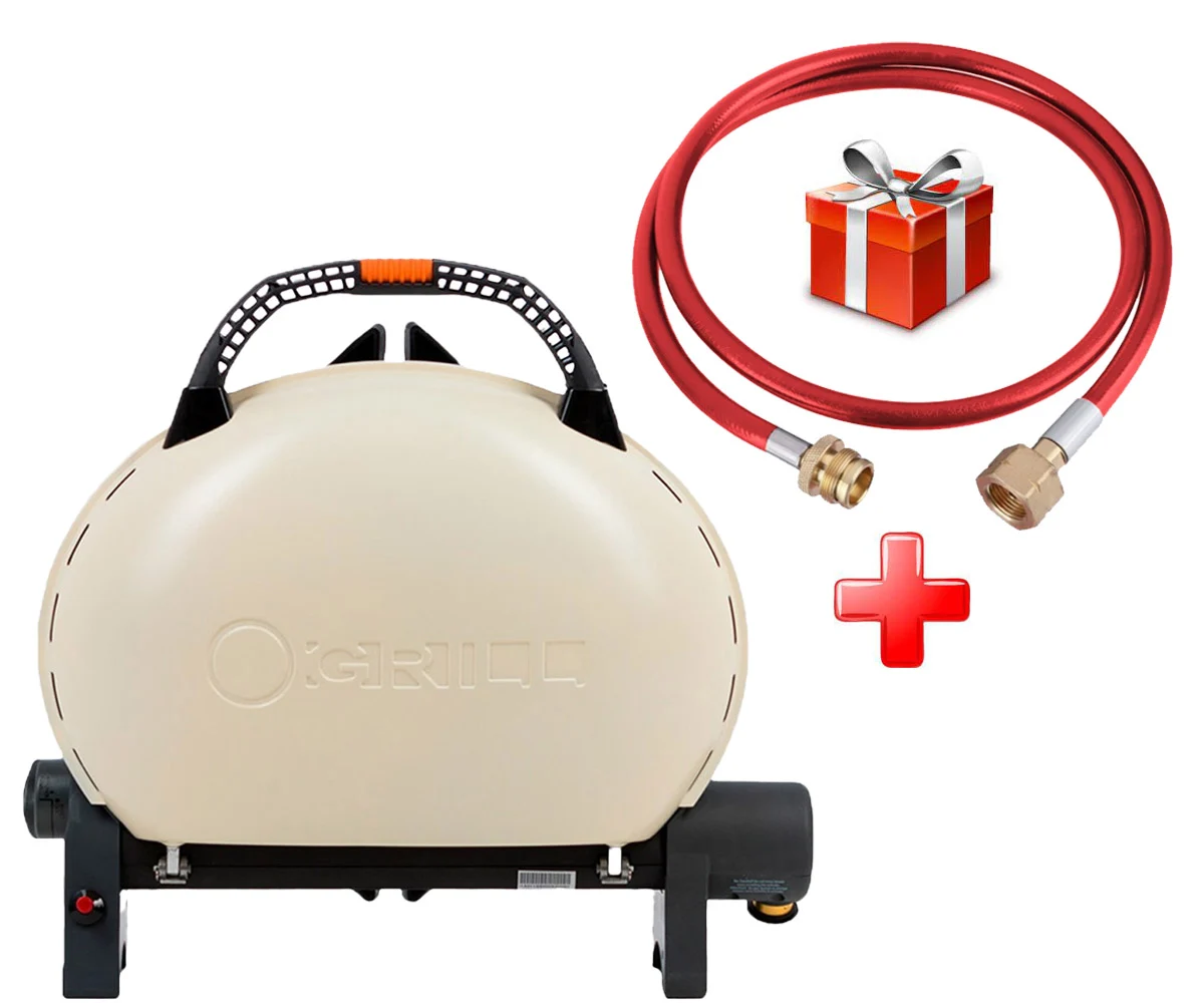 Портативний газовий гриль O-GRILL 500 58,5x21,5x56,7 см металевий кремовий