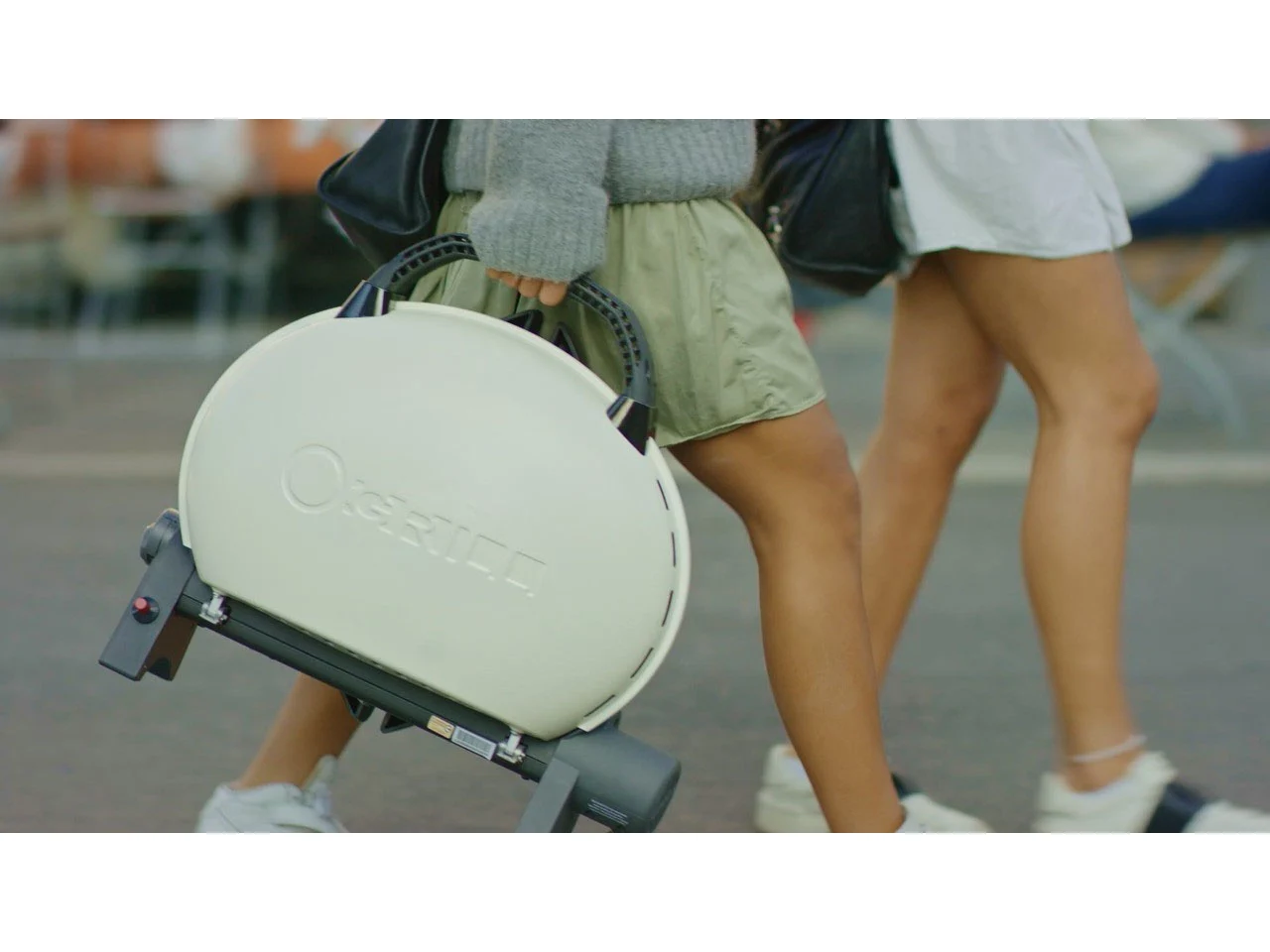 Портативний газовий гриль O-GRILL 500 58,5x21,5x56,7 см металевий кремовий