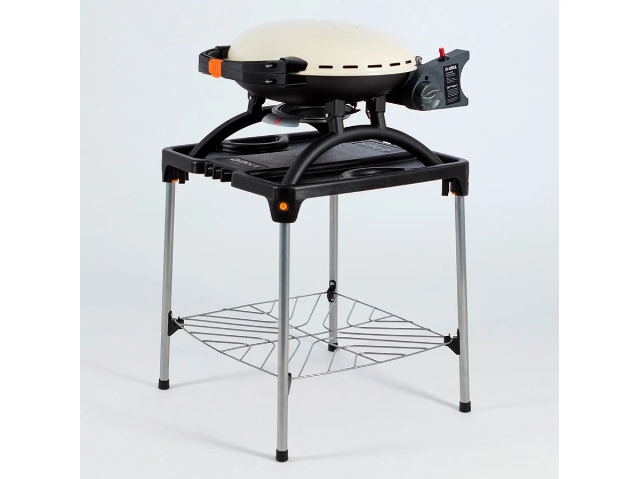 Портативний газовий гриль O-GRILL 500 58,5x21,5x56,7 см металевий кремовий