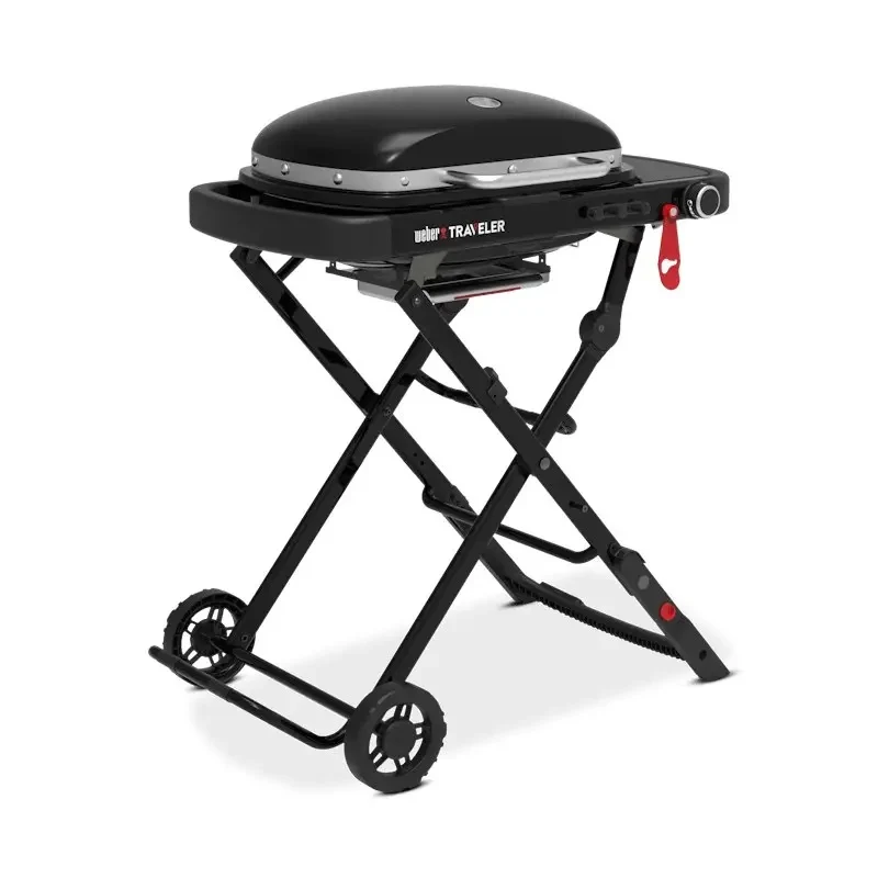 Портативний газовий гриль Weber Traveler Compact 1501747 86х54,5х86 см сталь чорний