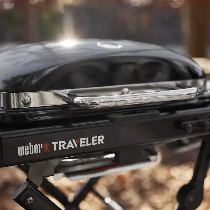 Портативний газовий гриль Weber Traveler Compact 1501747 86х54,5х86 см сталь чорний