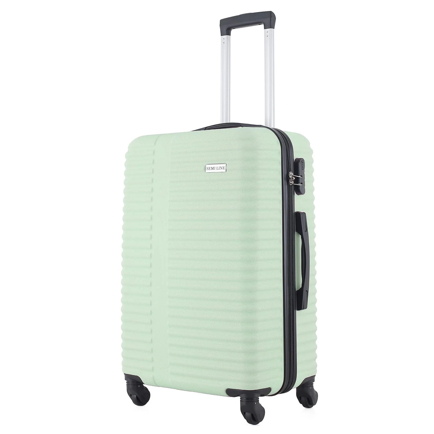 Чемодан Semi Line 24" (M) Mint з кодовим замком ABS-пластик 66x43,5x25 см