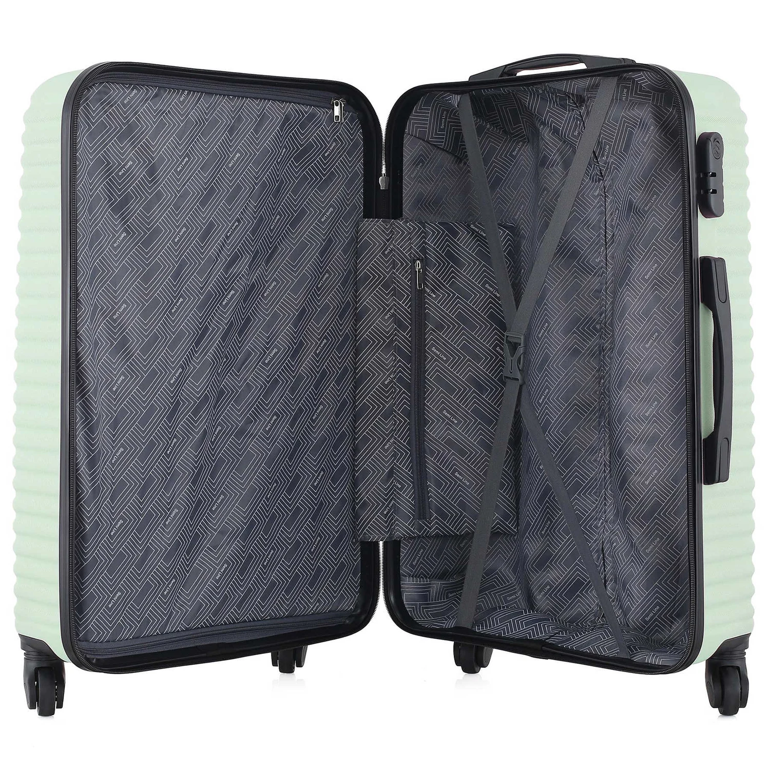 Чемодан Semi Line 24" (M) Mint з кодовим замком ABS-пластик 66x43,5x25 см