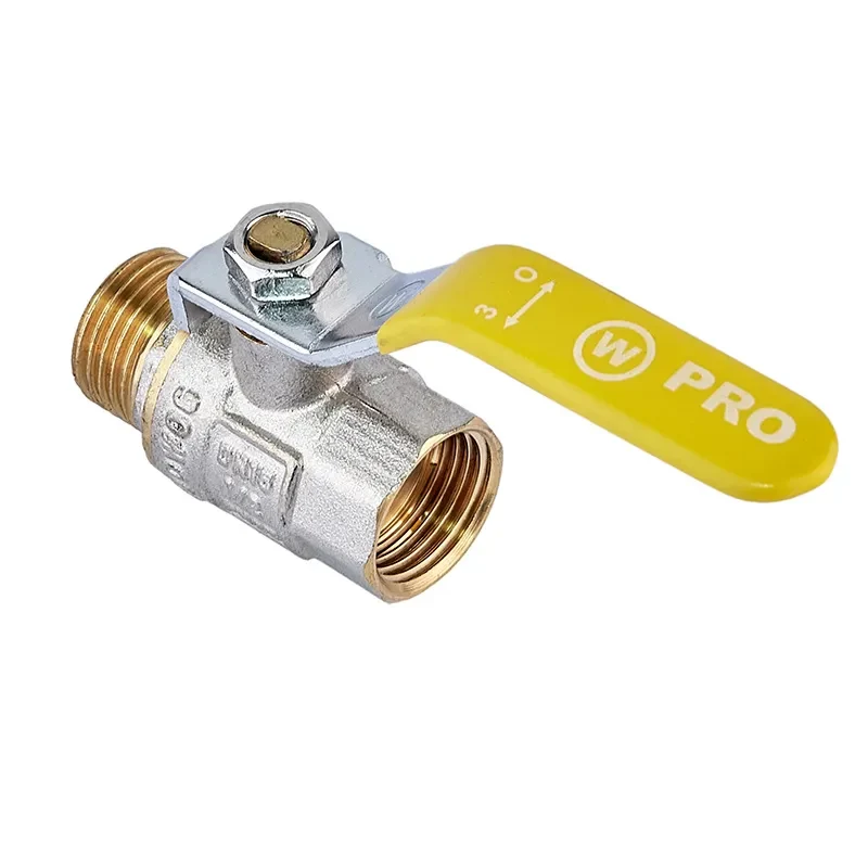 Кран кульовий Waterpro WP607-15FML-Y 1/2" латунь жовтий 0,5 кг