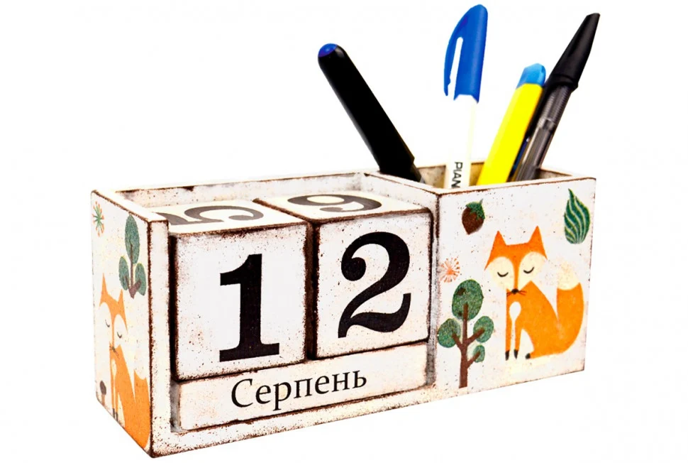 Набір для творчості Декупаж вічний календар 17х5,5х7,5 см картон різнобарвний