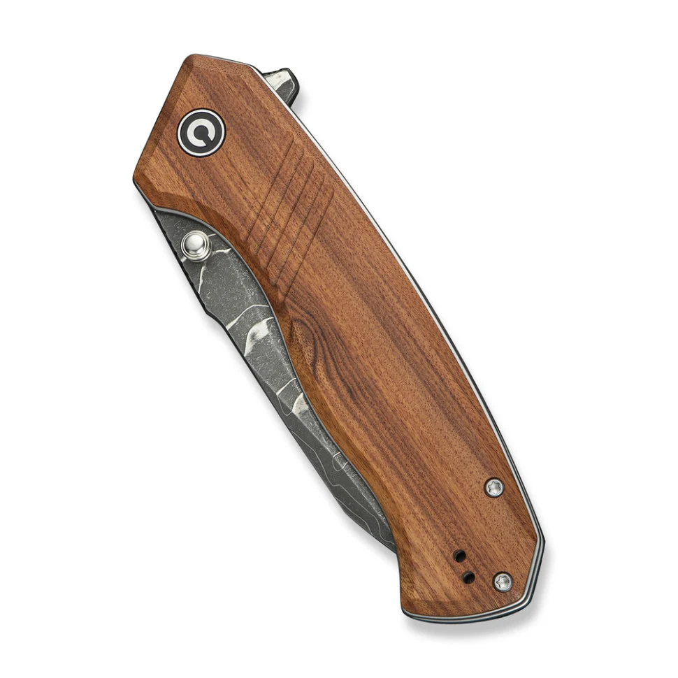 Ніж складаний Civivi Placoid C23079-DS1 дамаська сталь 93,3 мм Guibourtia Wood 220,7 мм