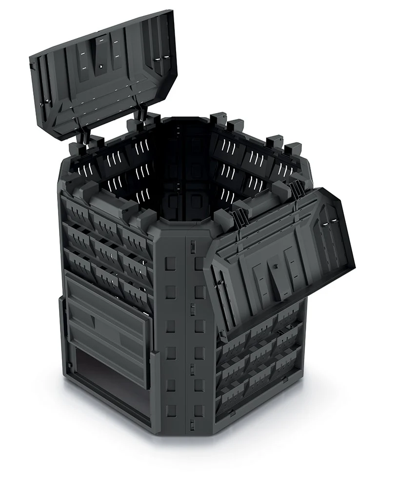 Компостер садовий Prosperplast COMPOBOX 350L 350 л пластиковий чорний 720x715x766 мм