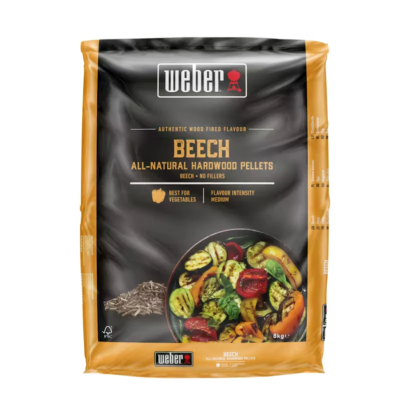 Пелети для гриля 8 кг середньої інтенсивності з бука для копчення птиці, овочів, риби