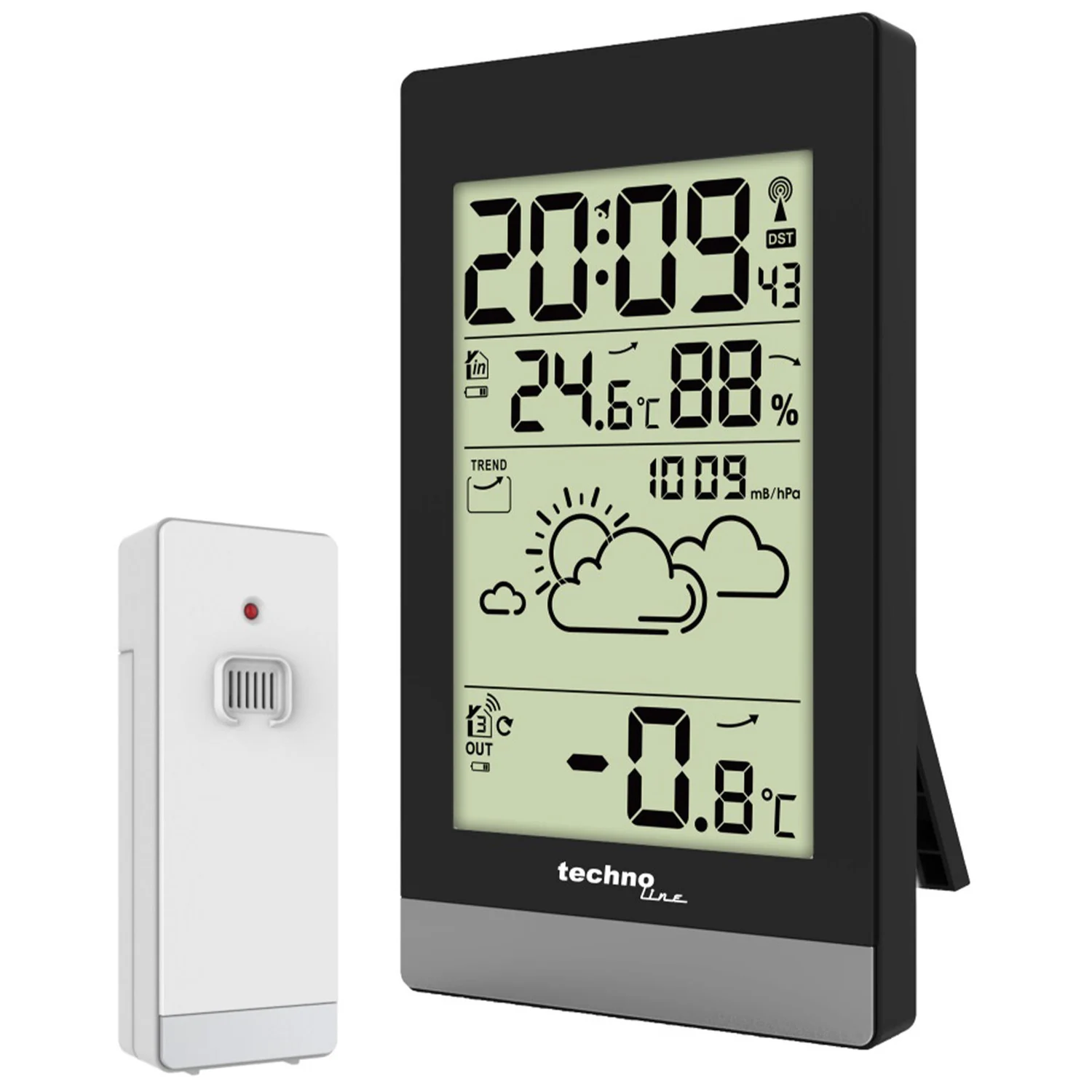 Метеостанция Technoline WS9132 электронная с будильником 2xAAA пластик черная