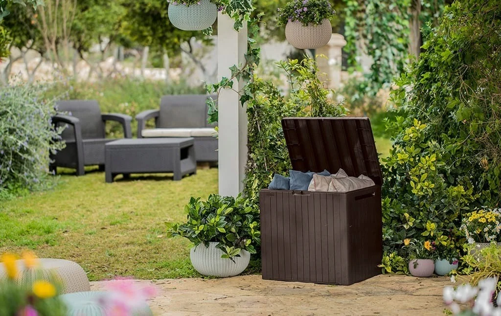 Садовий ящик Keter City Storage Box 113 л поліпропілен 57,8х44х55 см коричневий