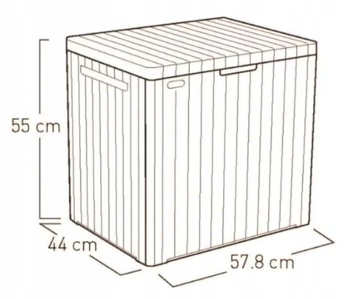 Садовий ящик Keter City Storage Box 113 л поліпропілен 57,8х44х55 см коричневий
