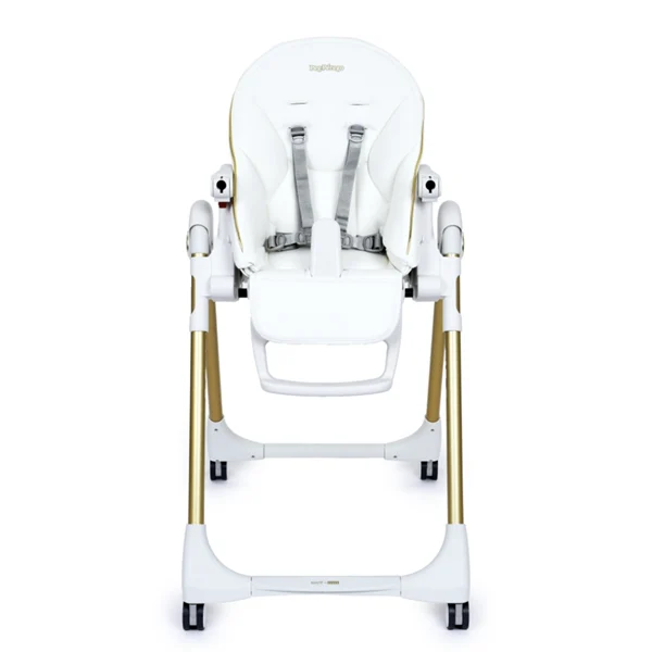 Стільчик для годування Peg-Perego Prima Pappa Follow Me 75,5х55,5х104,5 см білий із золотистим