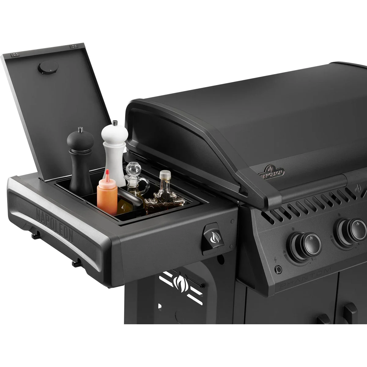 Газовий гриль-планча Napoleon Rogue Pro 30 155х64х107 см Нержавіюча сталь чорний мат
