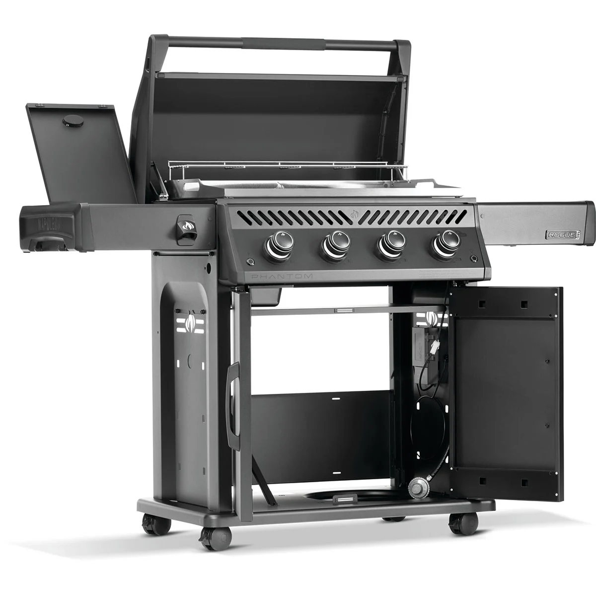 Газовий гриль-планча Napoleon Rogue Pro 30 155х64х107 см Нержавіюча сталь чорний мат