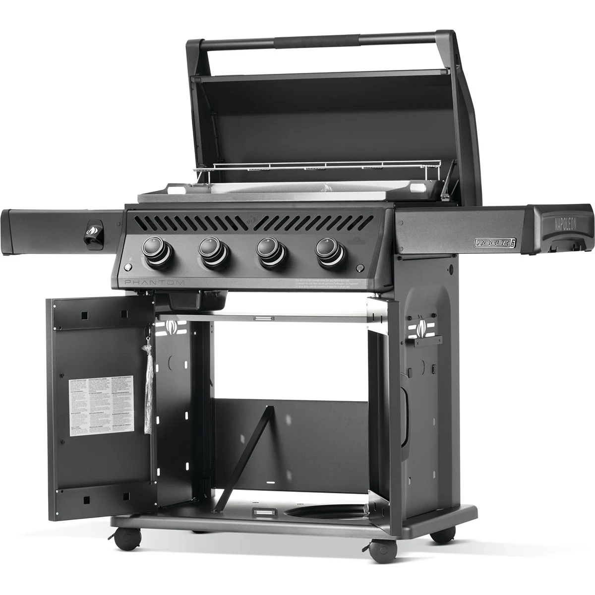 Газовий гриль-планча Napoleon Rogue Pro 30 155х64х107 см Нержавіюча сталь чорний мат