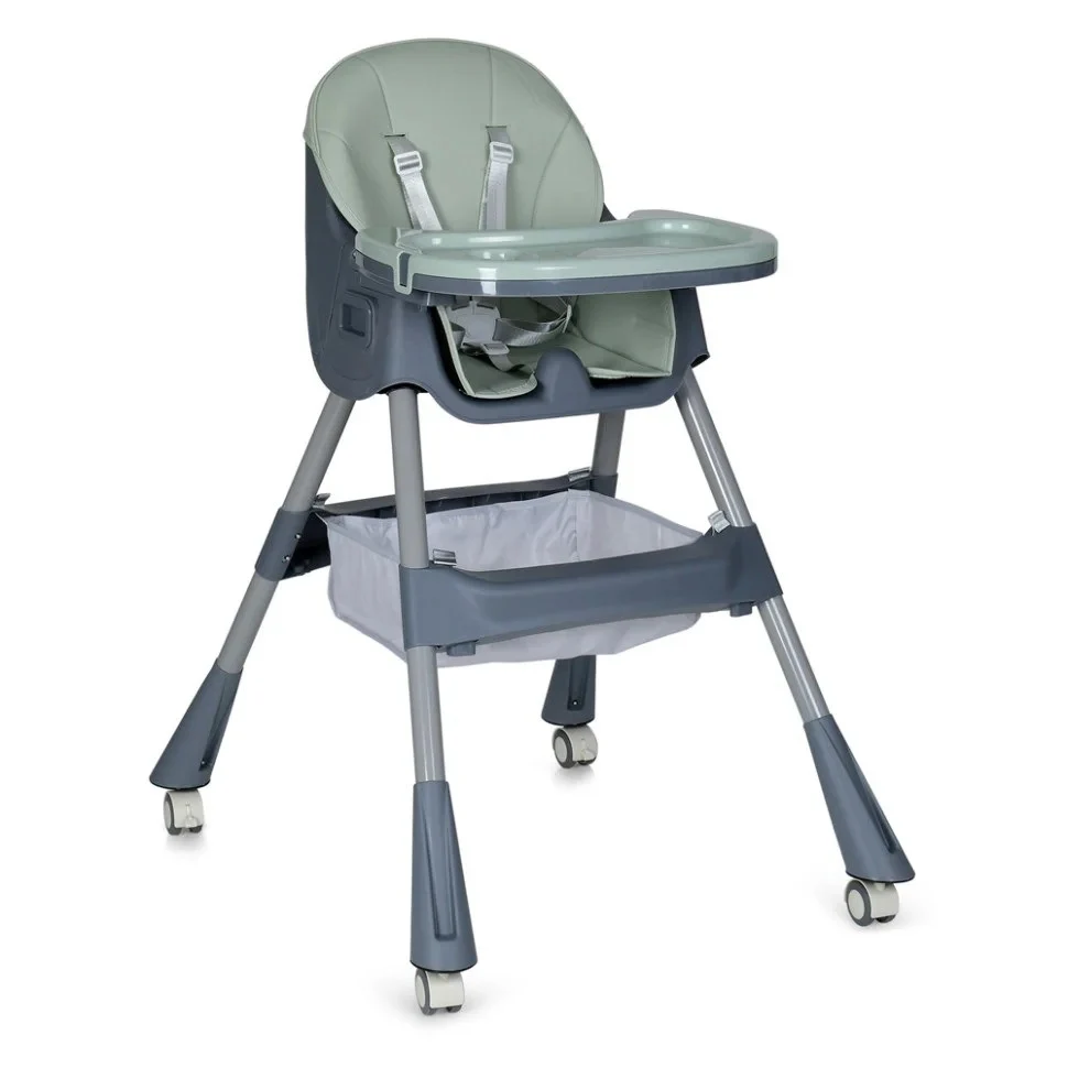 Стільчик для годування M 5722 20 кг 5-ти точковий екокожа 75х60х94 см Mint