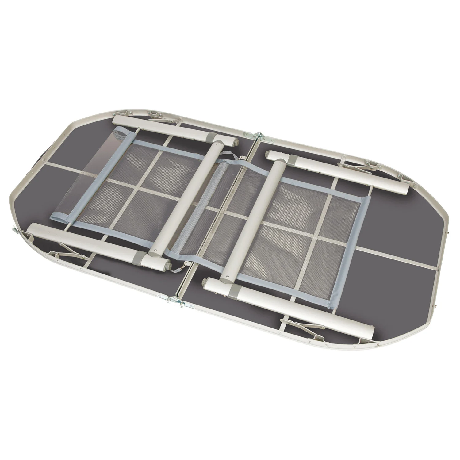 Стіл Bo-Camp Case Model Oval 150x80 см алюмінієвий сірий