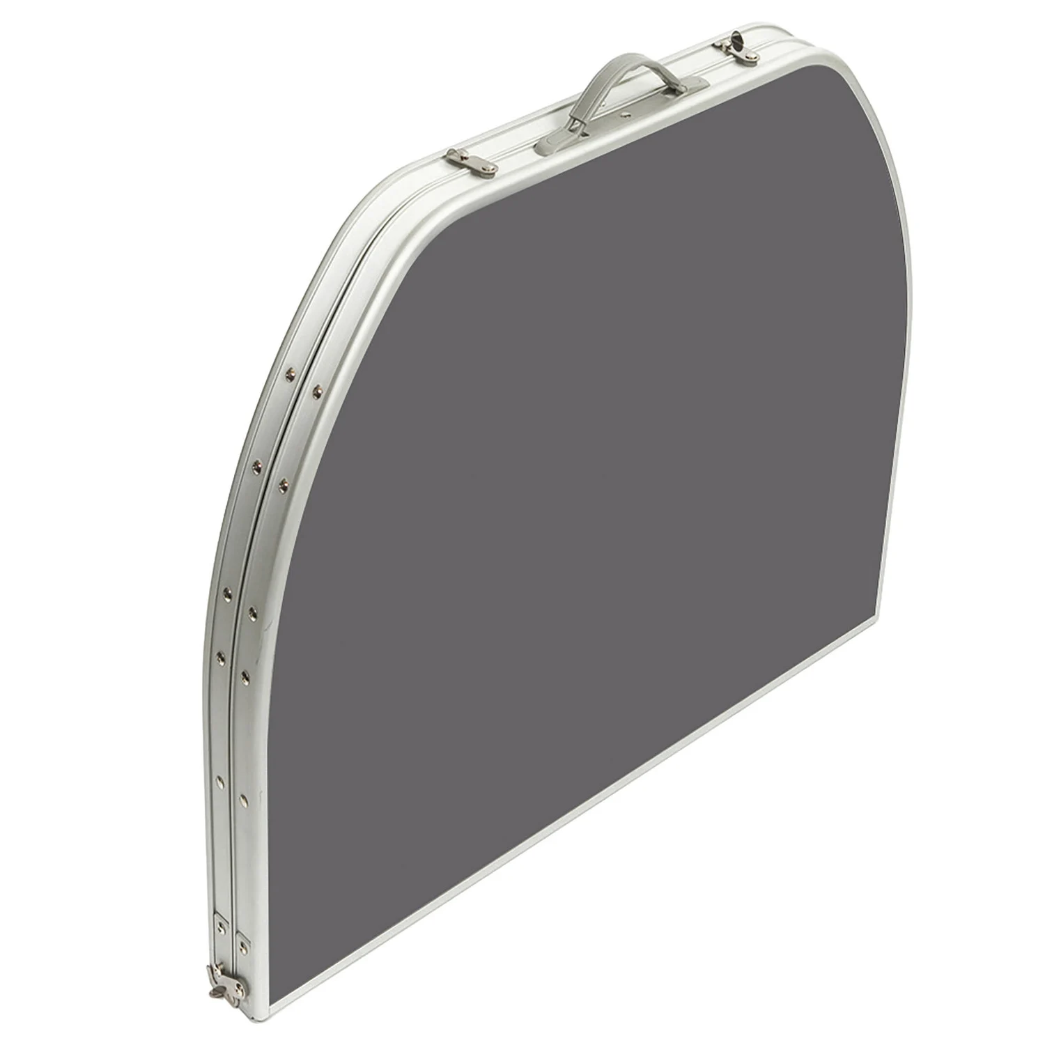 Стіл Bo-Camp Case Model Oval 150x80 см алюмінієвий сірий